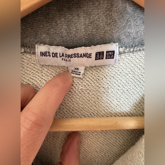 Uniqlo Ines De La Fressange 1/4 Zip Grey Sweatshirt - Picture 10 of 17